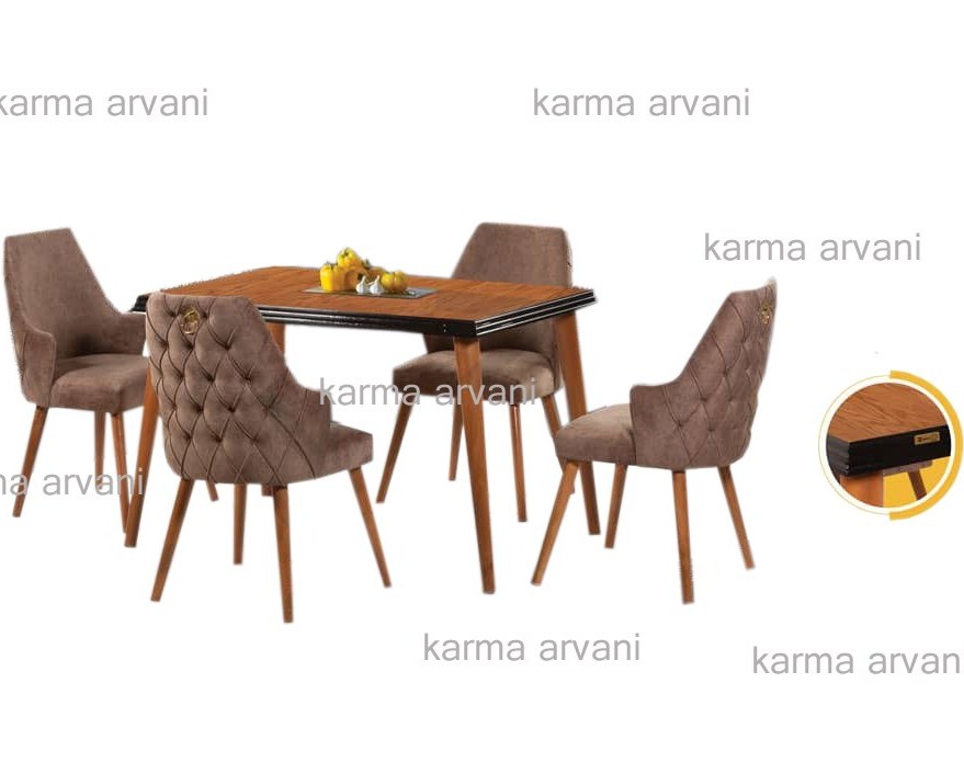 میز ناهارخوری ۴ نفره چوبی مدل سون