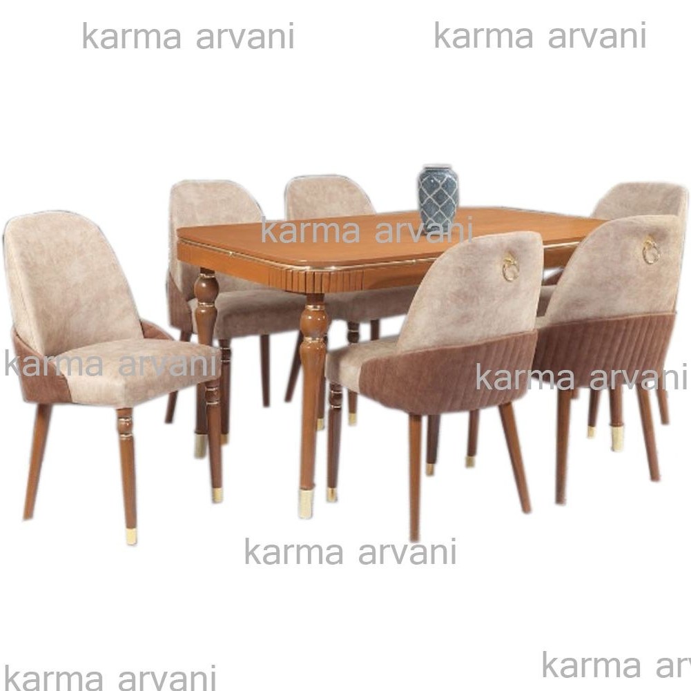 میز ناهارخوری ۶ نفره چوبی مدل هانزو