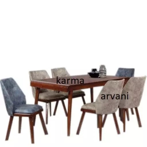 میز ناهارخوری ۶ نفره چوبی مدل کوپا