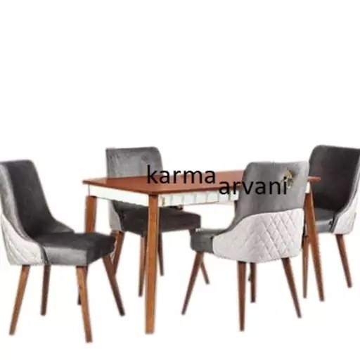 میز ناهارخوری ۴ نفره چوبی مدل پیکاسو