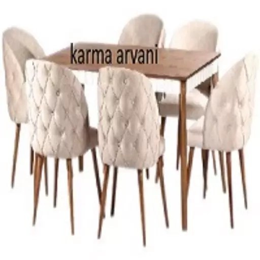 میز ناهارخوری ۶ نفره چوبی مدل لوتوس