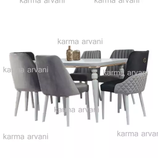 میز ناهارخوری ۶ نفره چوبی مدل پیکاسو