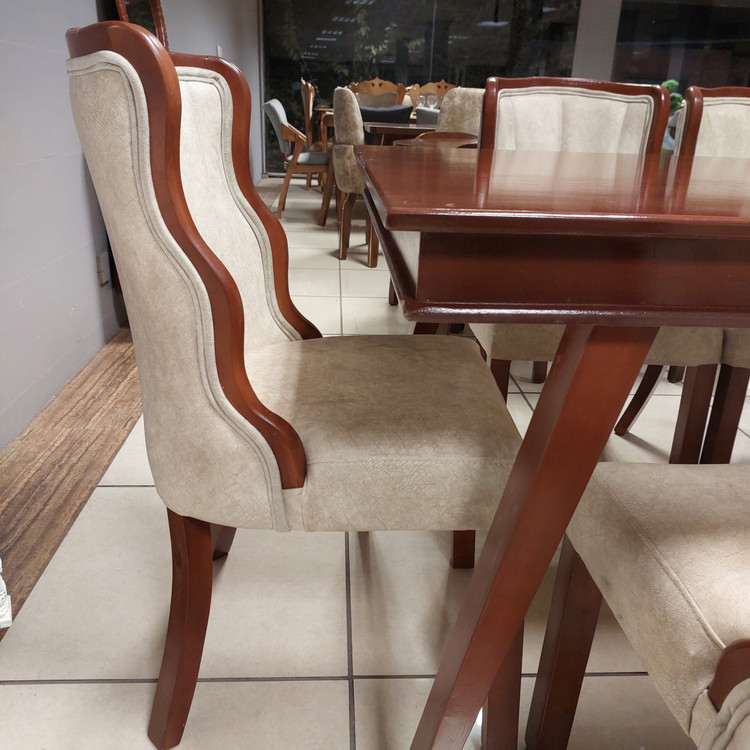 میز ناهارخوری ۶ نفره چوبی کلاسیک مدل فلامینگو